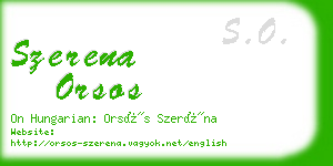szerena orsos business card